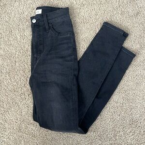 Madewell Black Curvy Roadtripper Denim, worn once